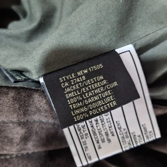 Cruze Brown Suede Leather Jacket with Removable Hoody - Size Large - Picture 13 of 13